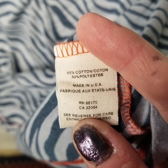 Vtg y2k free People tiger stripe burnout henley - Picture 7 of 8